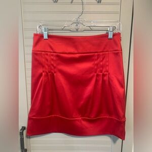 Apostrophe Stretch Cyprus Group Rocket Red Size Silky Skirt 2 NWOT